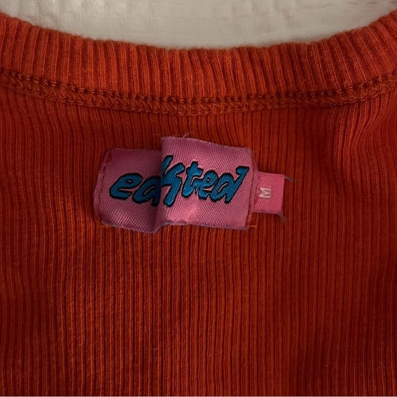Edikted Orange Cropped Tank Top - Picture 4 of 4